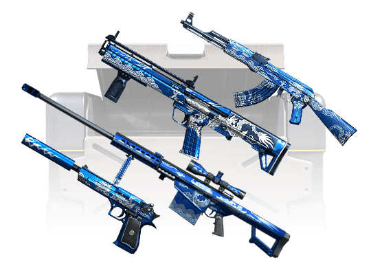 Blue Silver Dragon Mega Crate